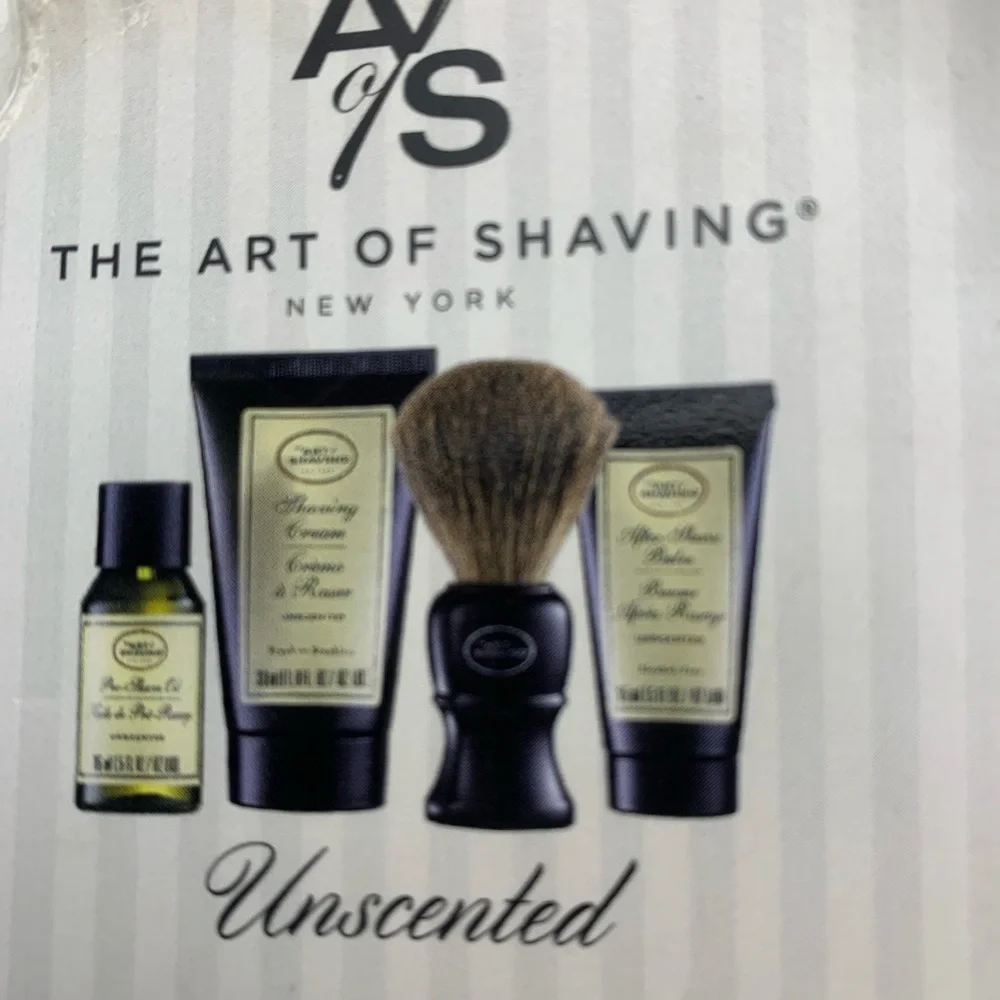 The Art of Shaving Kit 4-Piece Travel Set Unscented New